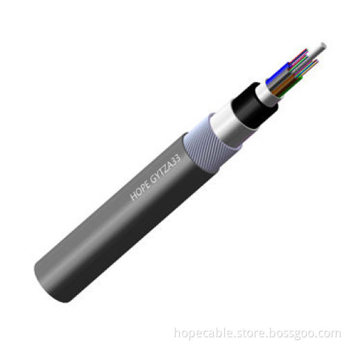12-144 Cores Single-/Multi-mode SM G652D MM 50/125 MM 62.5/125 GYTZA33 Fiber-optic Cable